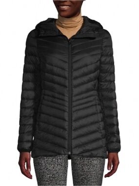 Lands’ End HyperDRY Hooded Down Puffer Coat Black Size 2X New With Tags!